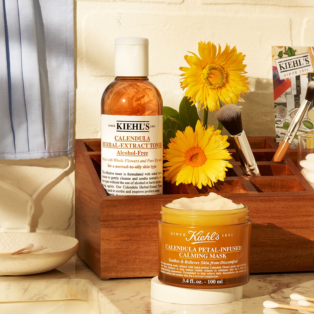 Kiehl's Calendula  Petal Infused Calming Mask 14 ml มาส์กกลีบคาเลนดูล่าเข้มข้น x 2 มอบความชุ่มชื้น ปลอบประโลมผิว ให้ผิวรู้สึกสดชื่นเปล่งปลั่ง